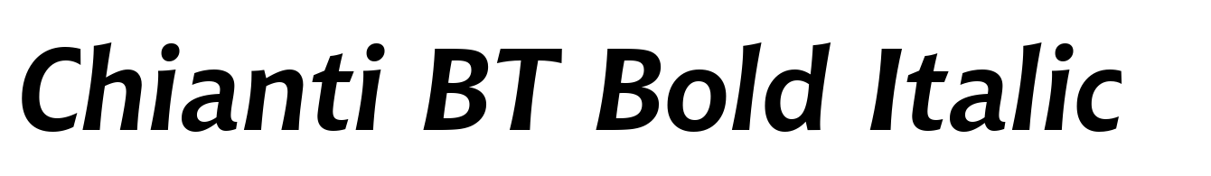 Chianti BT Bold Italic